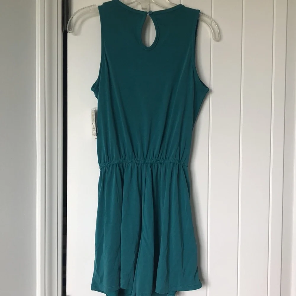 Mudd Romper Girls Size Large 12 Green Blue Pockets NWT‎